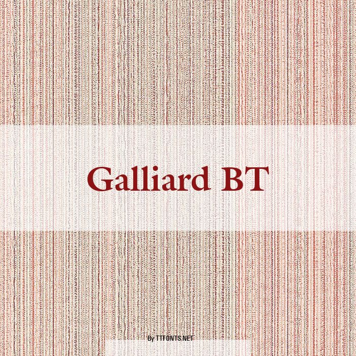 Galliard BT example